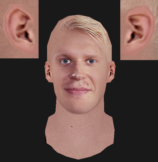 REALISTIC EAR TEMPLATE FOR CYBERFACES