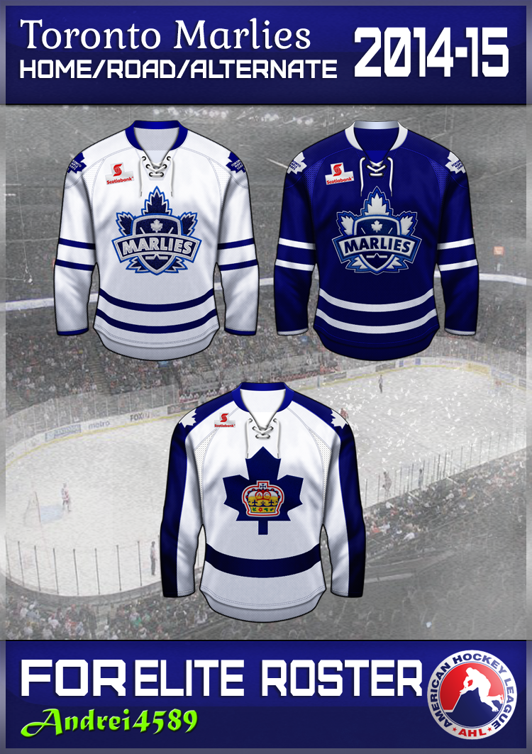 Toronto Marlies uniforms 14-15