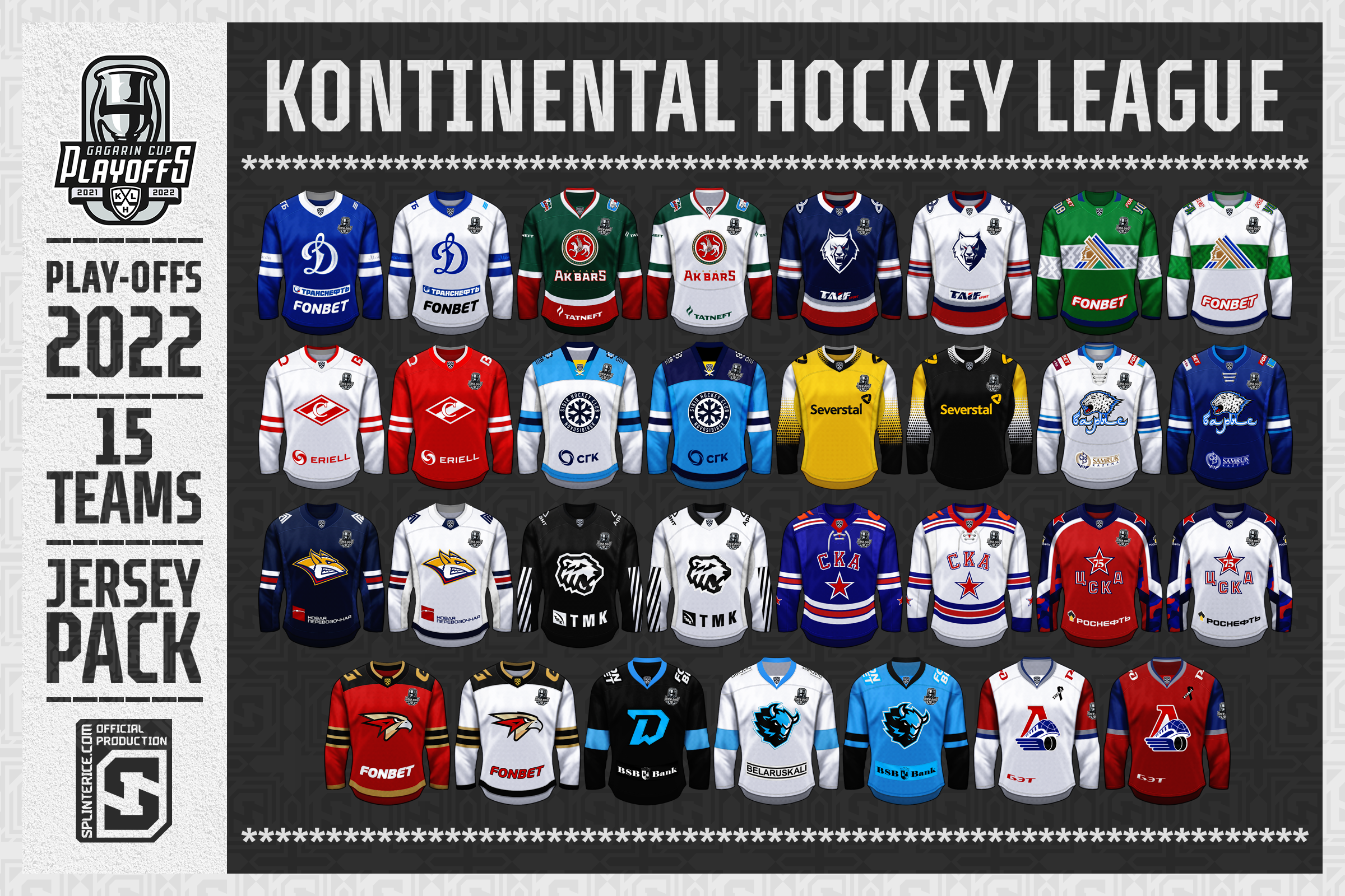 Jerseys Pack season KHL 21-22 Play-Offs