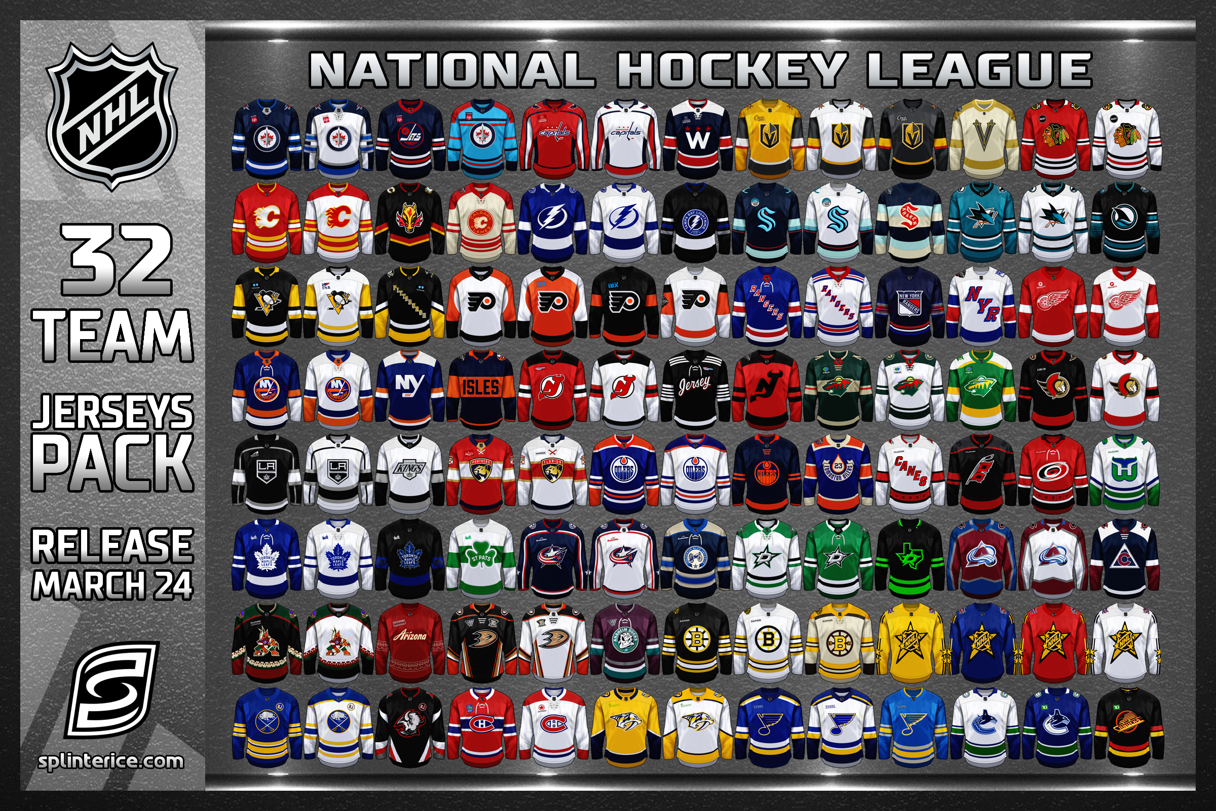 Full Jerseys Pack NHL season 23-24